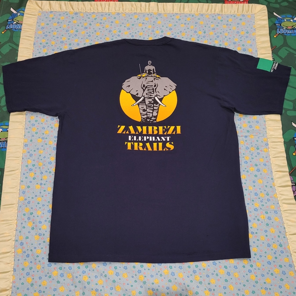 🐘 Victoria Falls 🌎 🇿🇲 Zambia Shirt XXL XL Zambezi Elephant Trails 🔥 💎